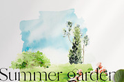Watercolor - Garden of Monet, an Illustration by Beigetime (Thumbnail 2 of 8)