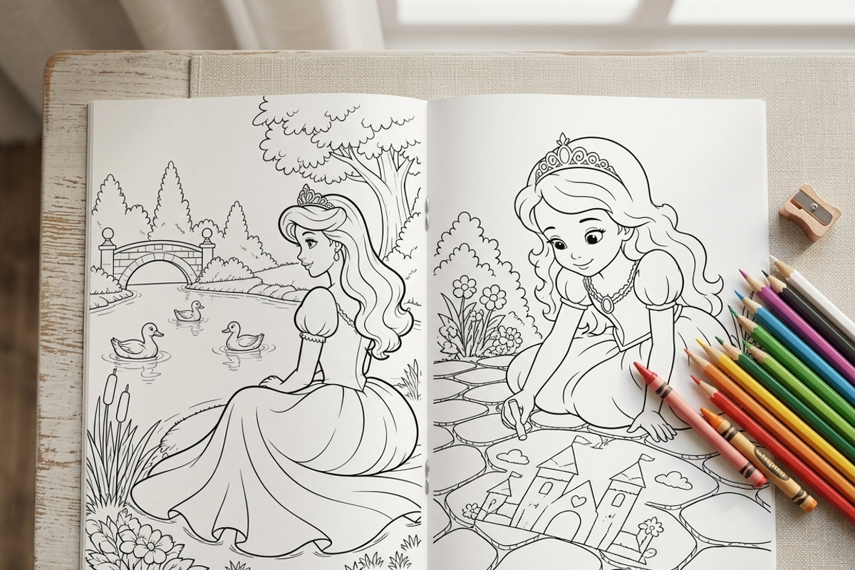 Magical Princess Coloring Book Vol33, a Person Illustration by ikarifq shop (Photo 3 of 7)