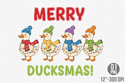 Christmas Ducks Png, Merry Ducksmas, an Illustration by Designking (Thumbnail 1 of 6)