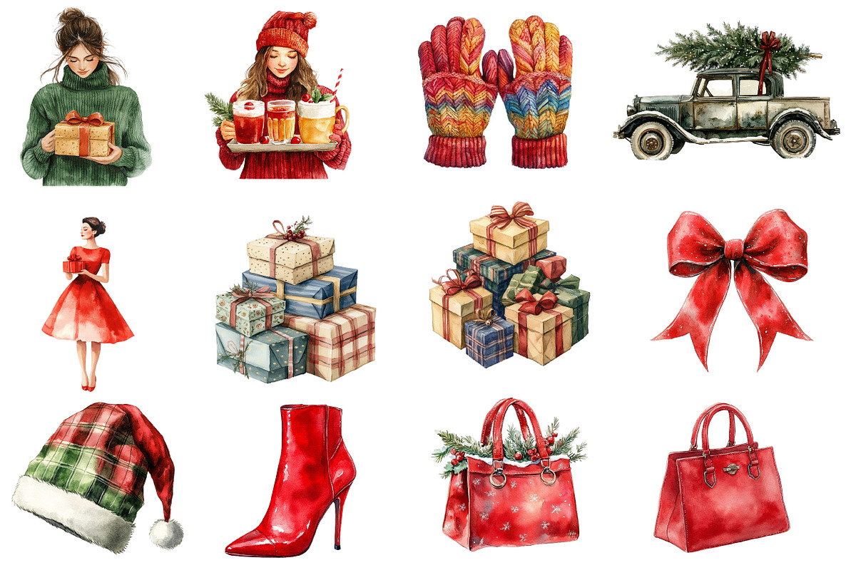 Coquette Christmas Clipart, an Illustration by Designworld (Photo 4 of 5)
