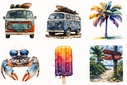 Funky Summer Clipart, an Illustration by OK Design (Thumbnail 4 of 5)