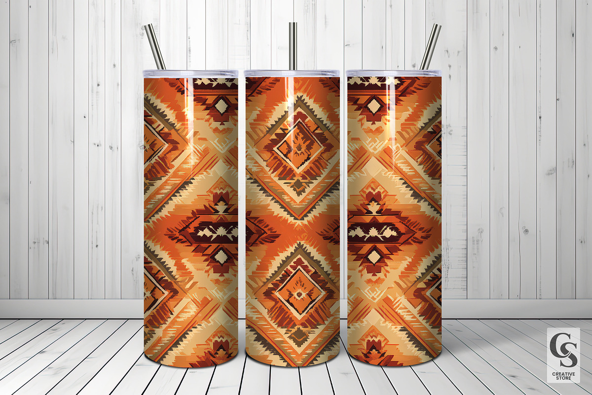 Fall Aztec Pattern Digital Papers, a Pattern Graphic by Creative Store (Photo 3 of 5)