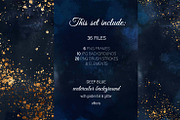 Indigo & Gold Brush strokes and spla, a Texture Graphic by My Wondercolor (Thumbnail 7 of 7)
