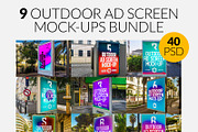 Outdoor Ad Screen MockUps Bundle, an Advertising Mockup by Graphic Shelter (Thumbnail 1 of 9)