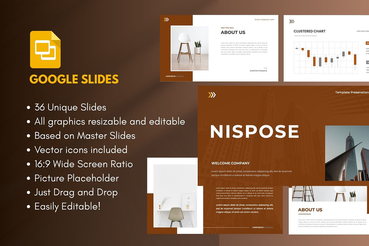 NISPOSE Business Google Slides, a Presentation Template by Rizki Herdian (Photo 1 of 5)