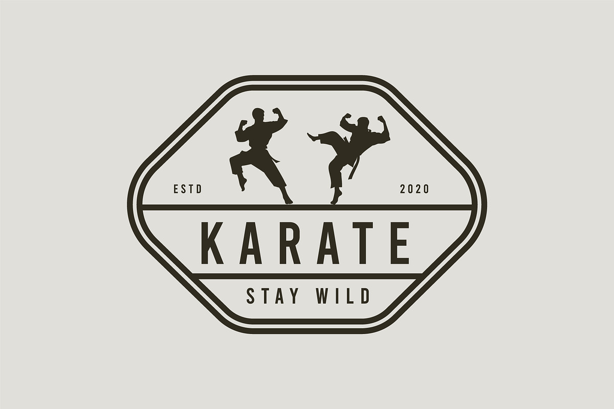 Karate Logo, Emblems, Icons, logos, a Branding & Logo Template by Billah Hub (Photo 6 of 6)