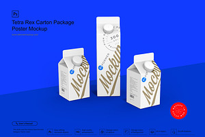 Tetra Rex Carton Poster Mockup