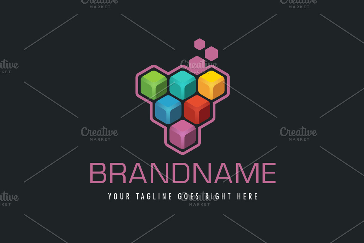 Cube Grape Cluster Logo, a Branding & Logo Template by ARTE MIGUEL