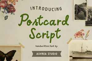 Postcard Script handwritten font