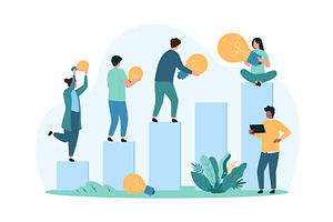 Success teamwork create ideas, a Person Illustration by Flashvector