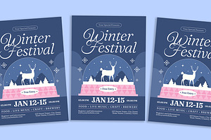 Winter Festival Flyer, a Flyer Template by Gumico Studio.