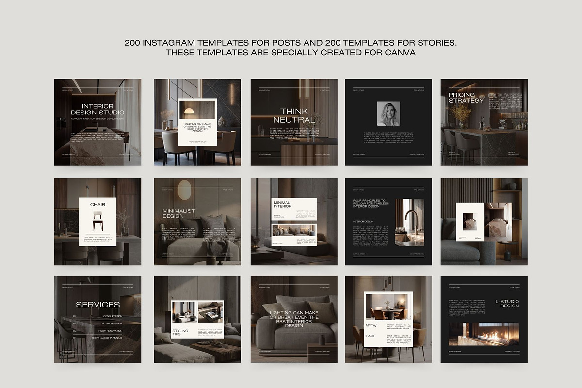 Interior Design Instagram Bundle III, a Social Media Template by Instprofi | Studio Estimo (Photo 29 of 49)