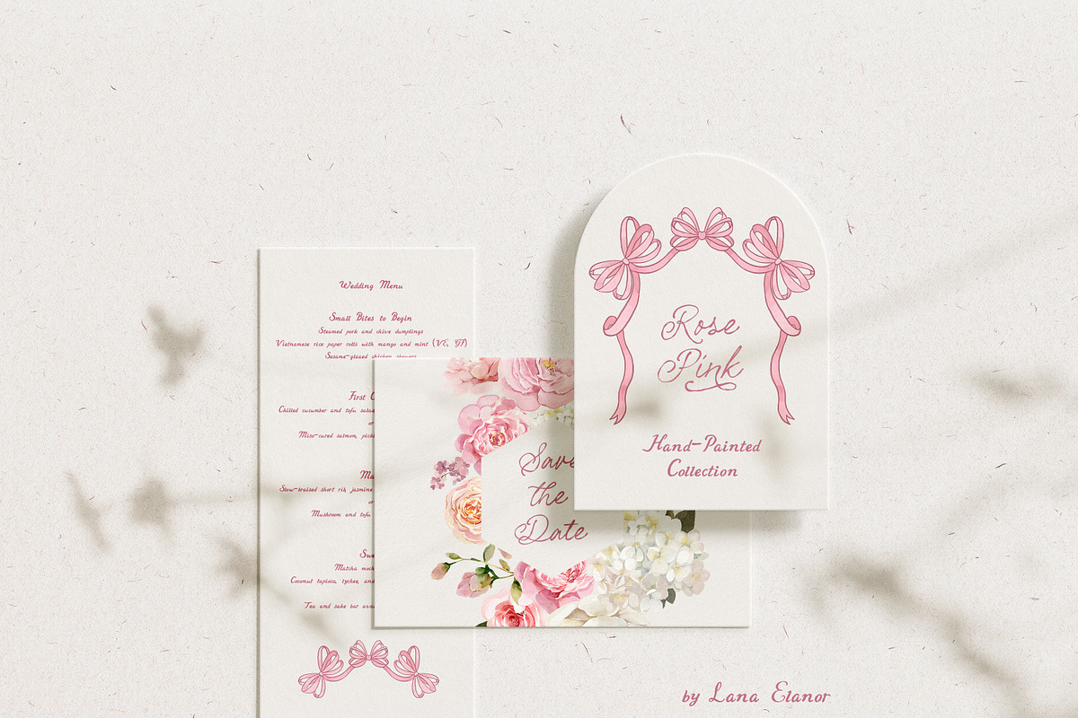 Rose Pink Watercolor Floral, a Decorative Illustration by Lana Elanor (Photo 2 of 14)