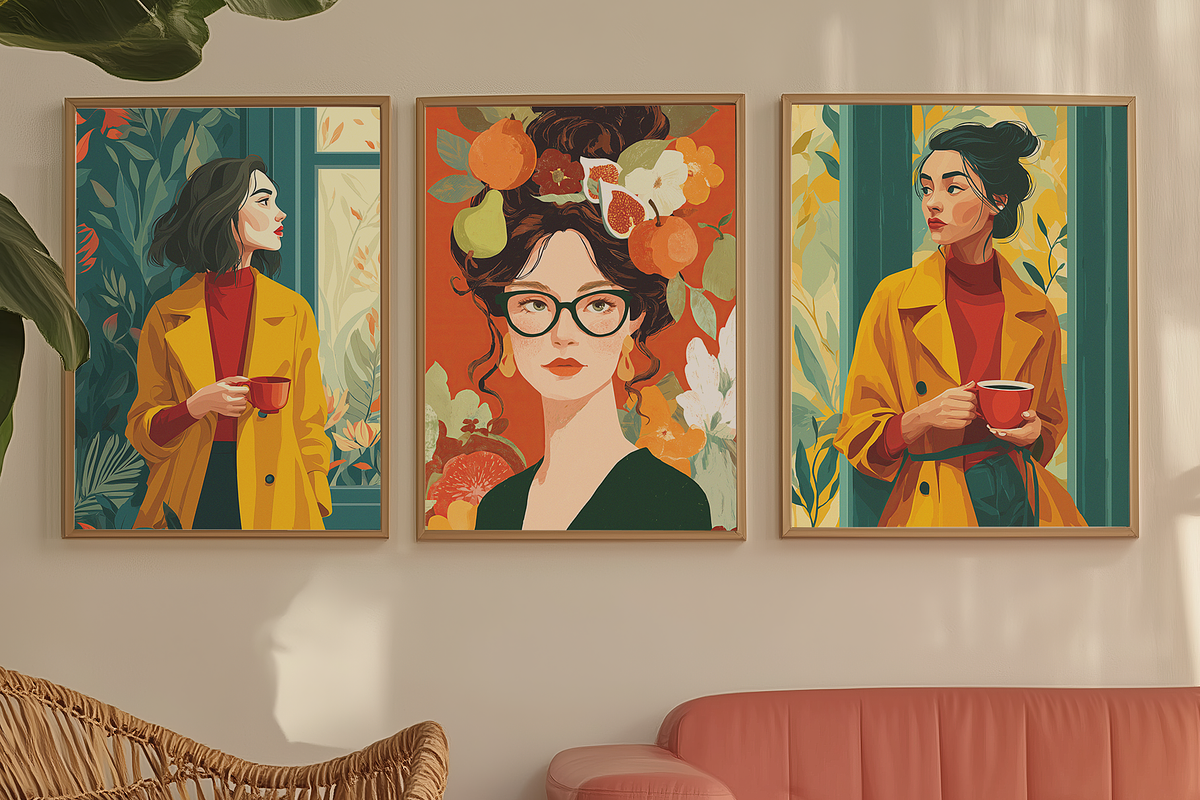 Eclectic Wall Art Prints Posters, a Background Graphic by JulsIst (Photo 10 of 12)