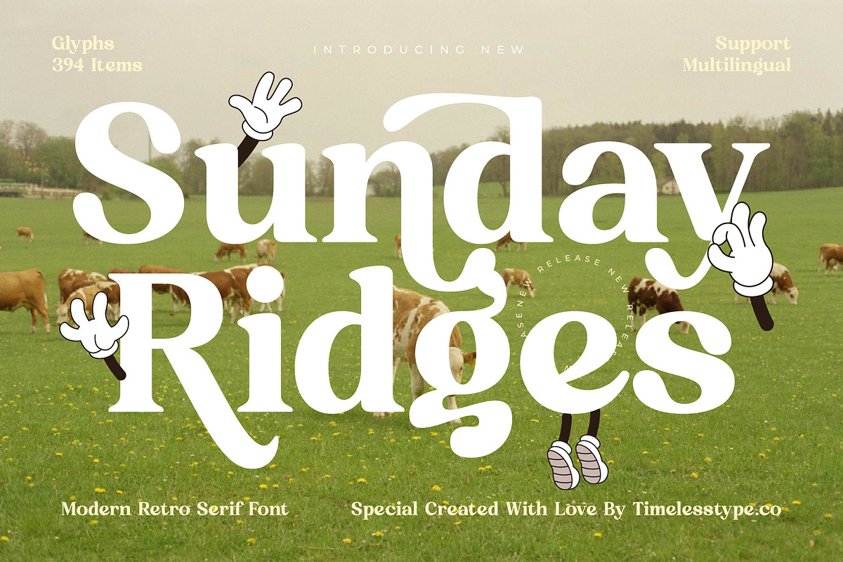 Sunday Ridges Retro Serif Font, a Serif Font by timelesstype.co (Photo 1 of 20)