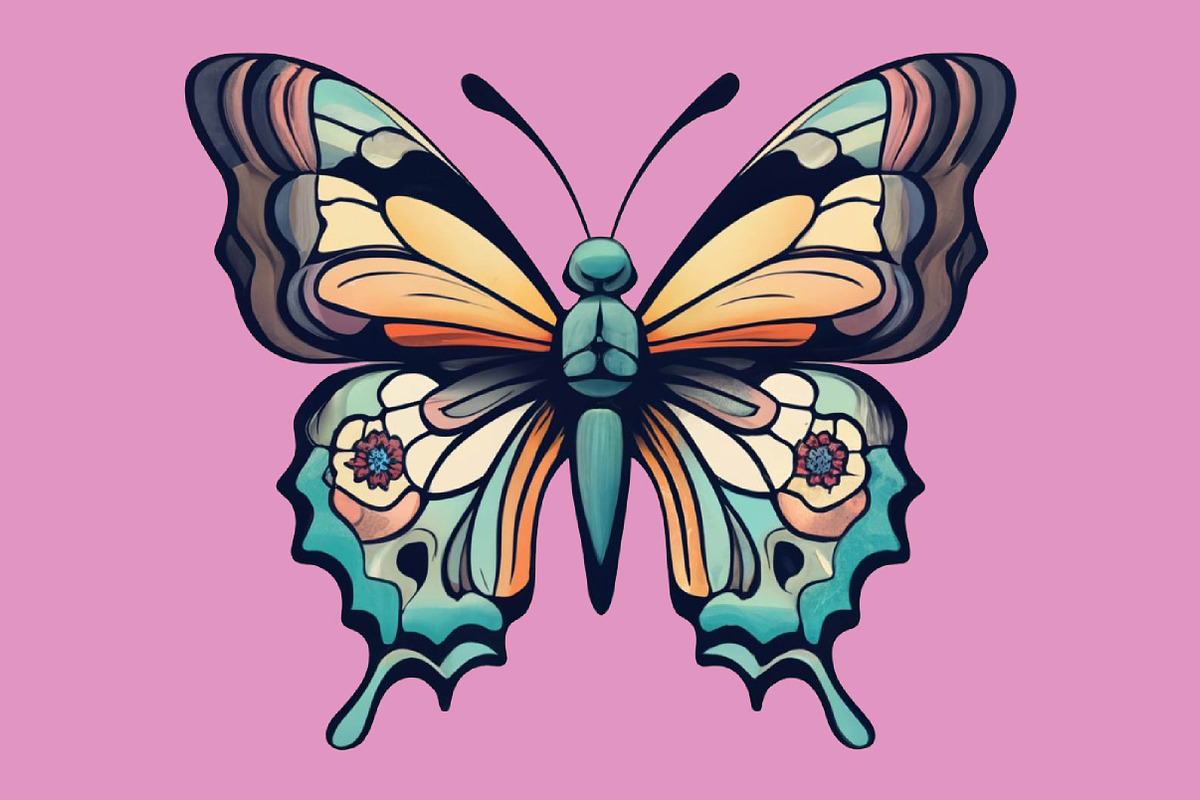 Cute Butterfly Clipart, a Seasonal Illustration by Craft Nest (Photo 2 of 5)