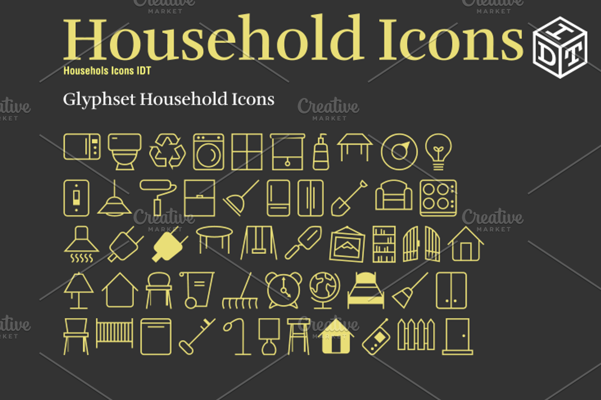 Household Icons Font+Web Font(Free)