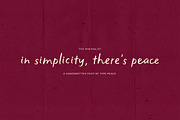The Minimalist | Handwritten Font, a Handwritten Font by type peace (Thumbnail 13 of 17)