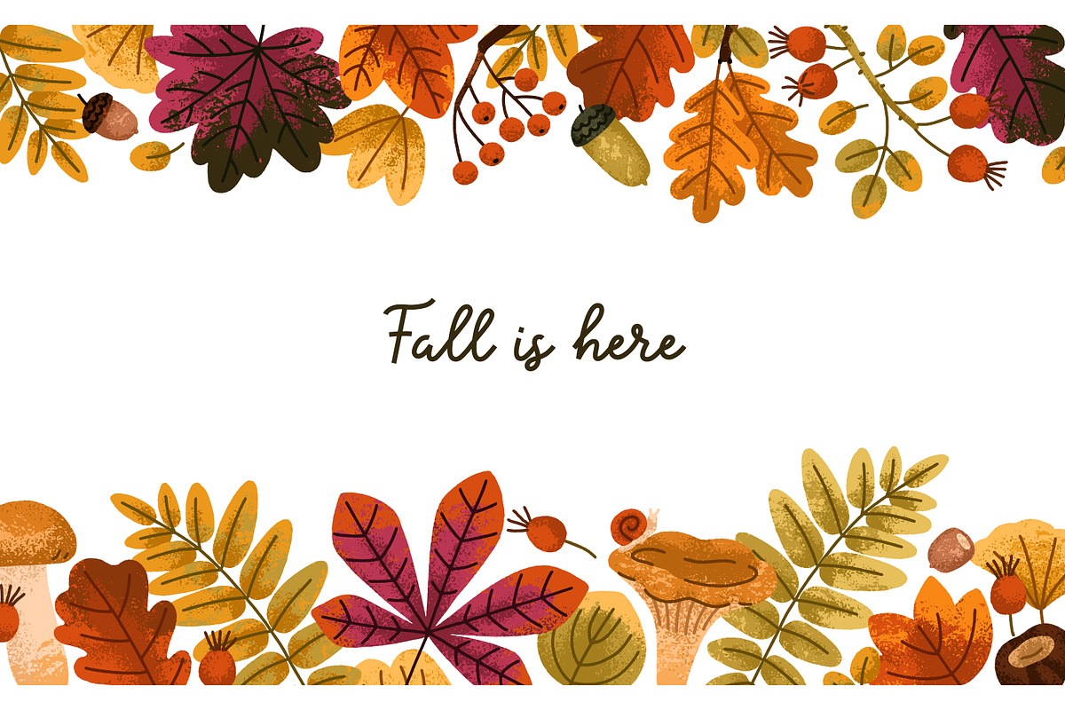 Autumn leaves. Fall set, backgrounds, a Seasonal Illustration by Good Studio (Photo 6 of 13)