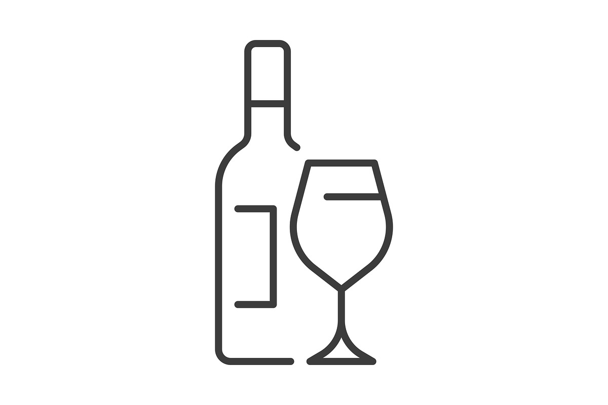 Wine line icon set, an Outline Icon by ElineDesign (Photo 2 of 2)