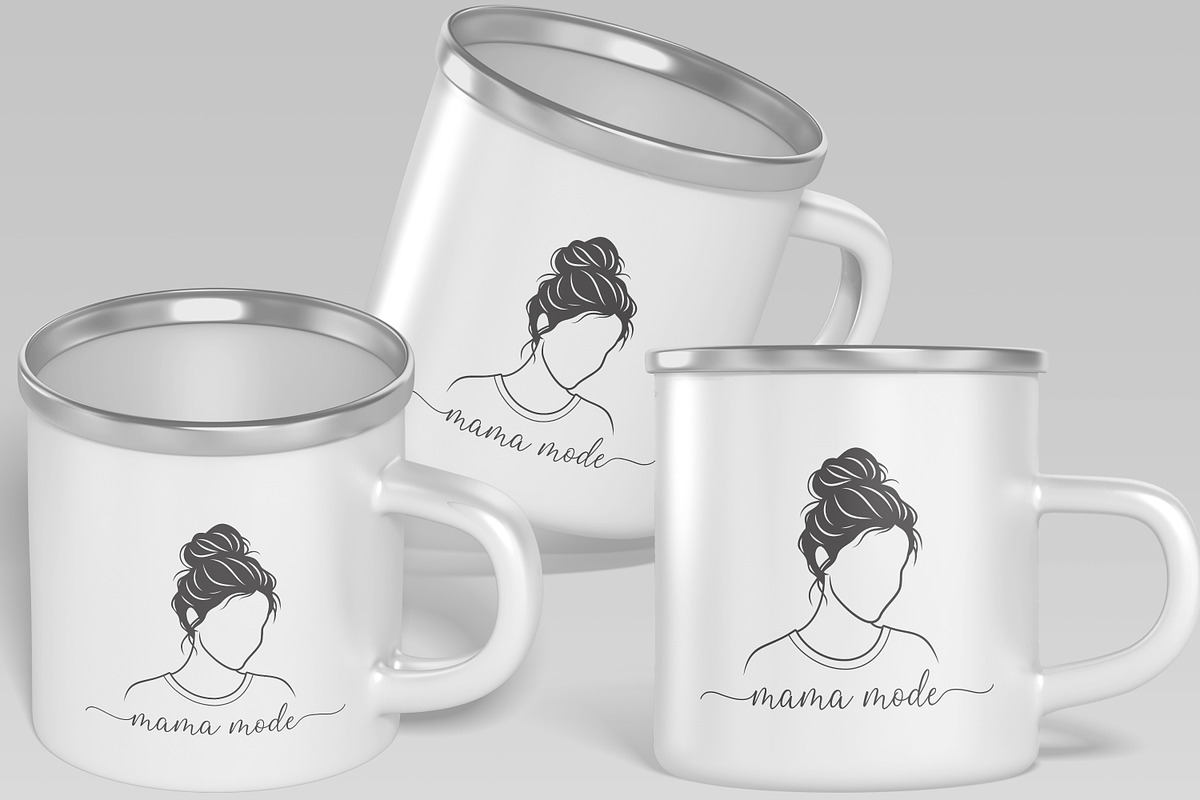 Mama Mode Mom Life Shirt Design svg, a Person Illustration by Ghagra (Photo 3 of 7)