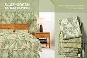 Sage-green foliage pattern, a Pattern Graphic by ANAKOTO (Thumbnail 7 of 13)