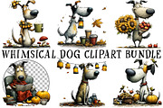Whimsical Dog Clipart Bundle, a Seasonal Illustration by OK Design (Thumbnail 2 of 6)