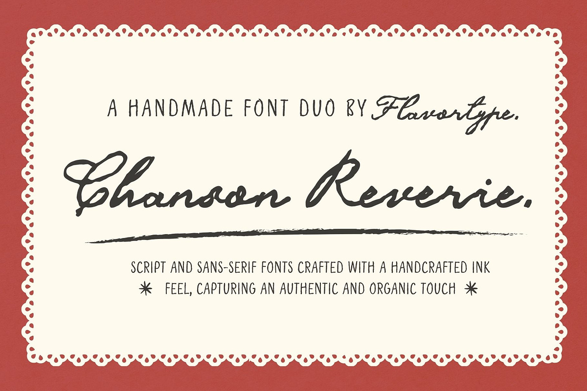 Chanson Reverie, a Handwritten Font by Flavortype (Photo 1 of 15)