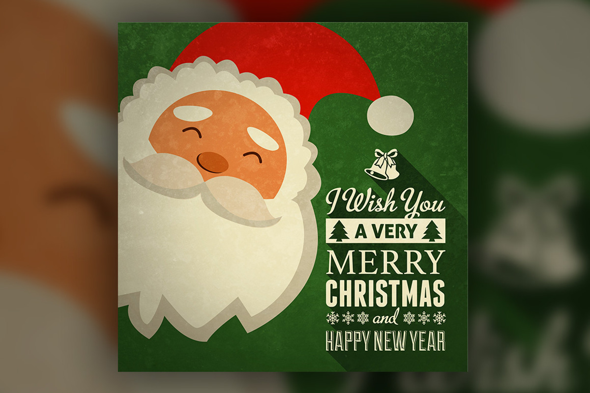 Vintage Christmas Typography Cards, an Illustration by ShinyPixel (Photo 4 of 7)