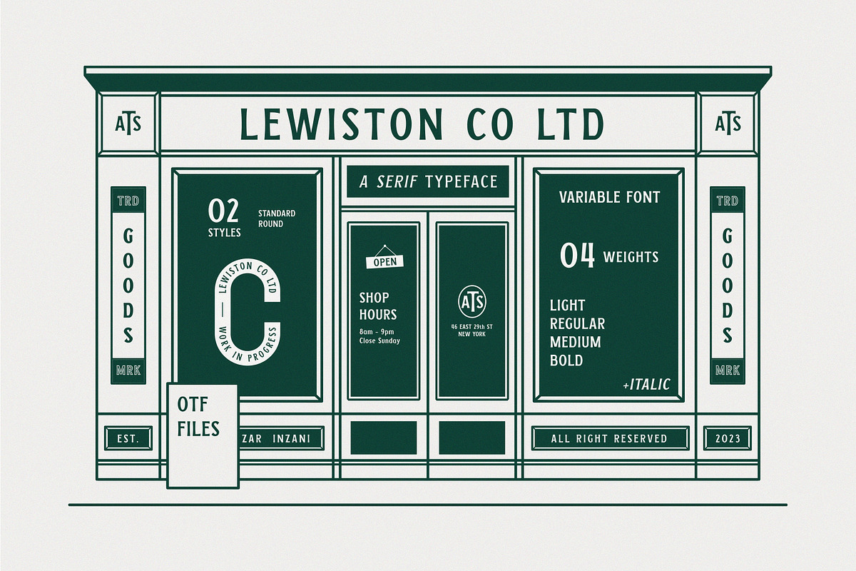 LEWISTON: A Serif Typeface, a Serif Font by Liszar Inzani (Photo 1 of 13)