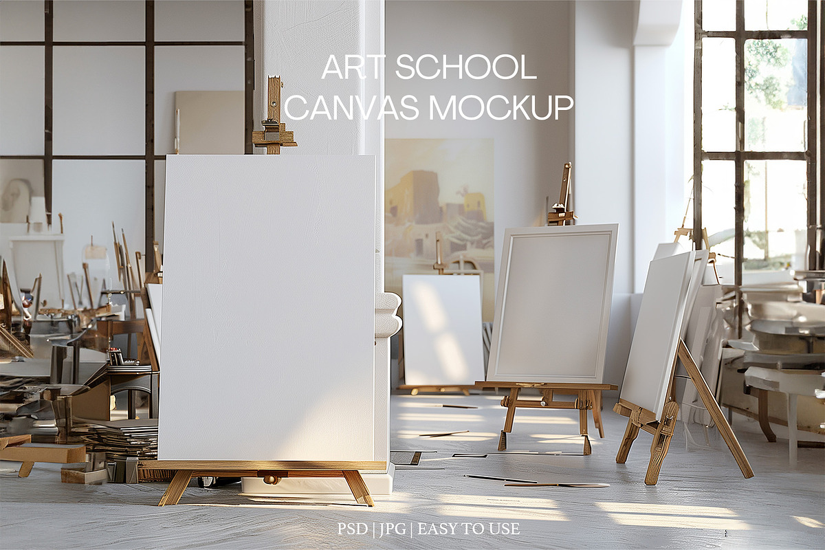 Art School Canvas Mockup, a Household Mockup by anastasiia.art (Photo 1 of 5)