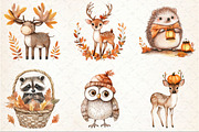 Watercolor fall Animals Clipart, an Illustration by Rose Art (Thumbnail 4 of 4)