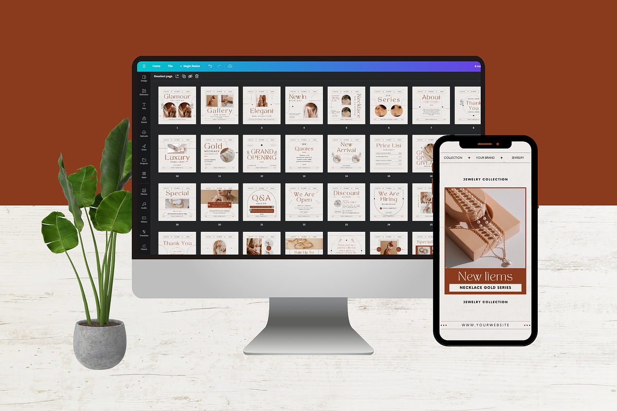 120 Jewelry Instagram Canva Template, a Social Media Template by Branding Victory STD (Photo 9 of 10)