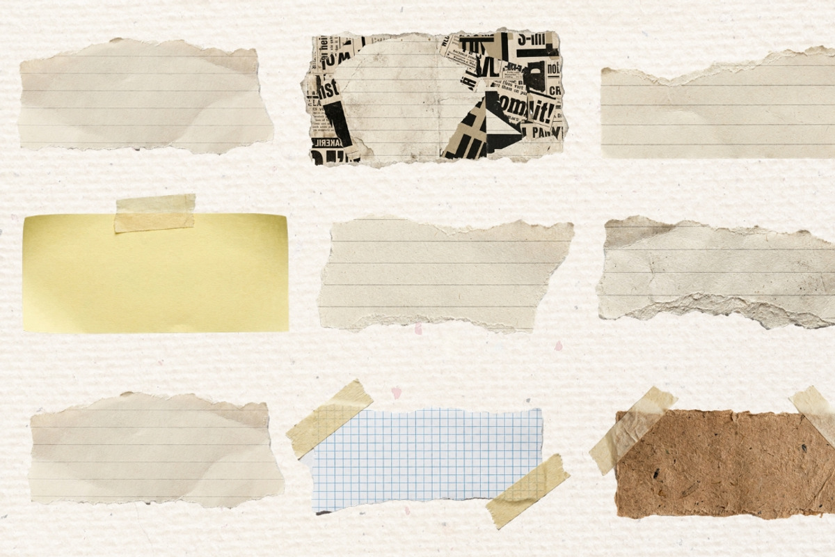 ANALOG COLLAGE KIT - Paper Scrapbook, an Object Graphic by iloveTemplate (Photo 5 of 5)