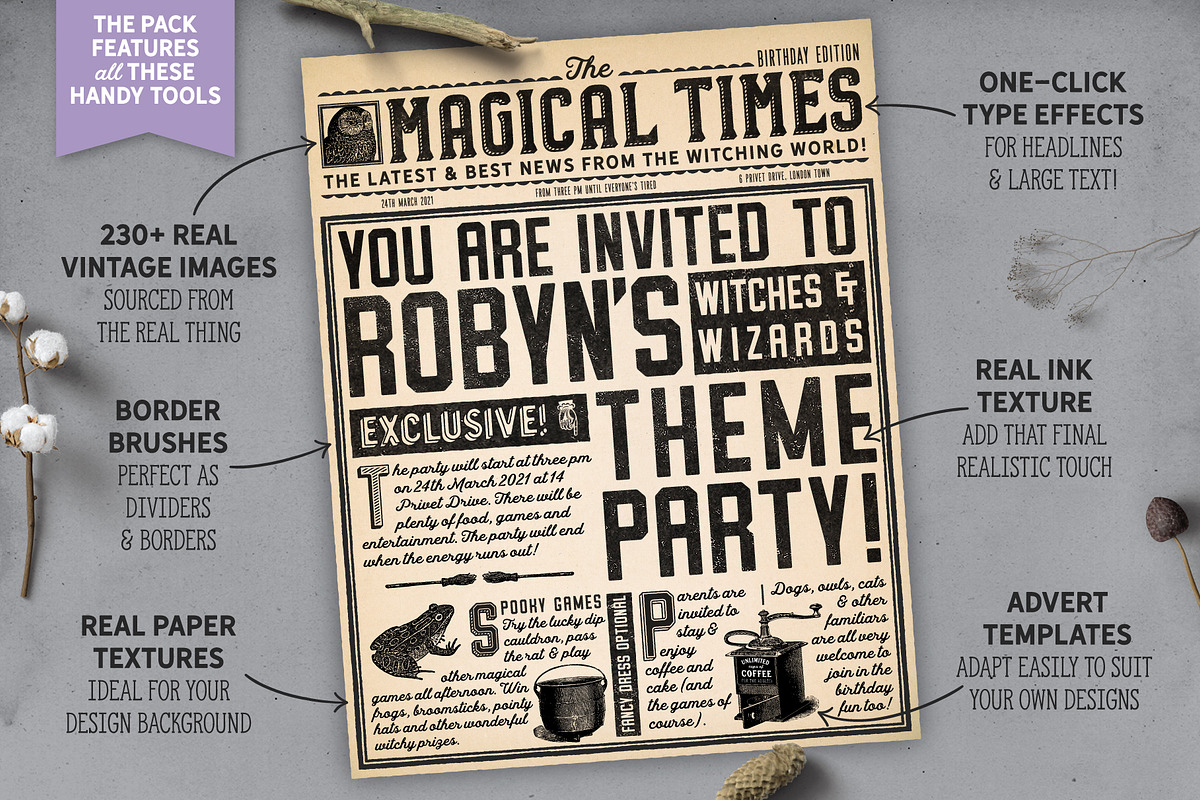 Vintage Newspaper Creator, a Brushes & More by The Artifex Forge (Photo 2 of 23)