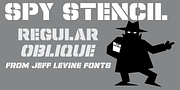 Spy Stencil JNL, a Sans Serif Font by Jeff Levine Fonts (Thumbnail 1 of 5)