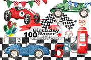 Nursery Watercolor Cars Clipart, a Decorative Illustration by HabitusDesigns (Thumbnail 1 of 11)