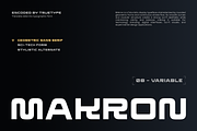TRT Makron Futuristic Geometric, a Sans Serif Font by truetype (Thumbnail 1 of 15)