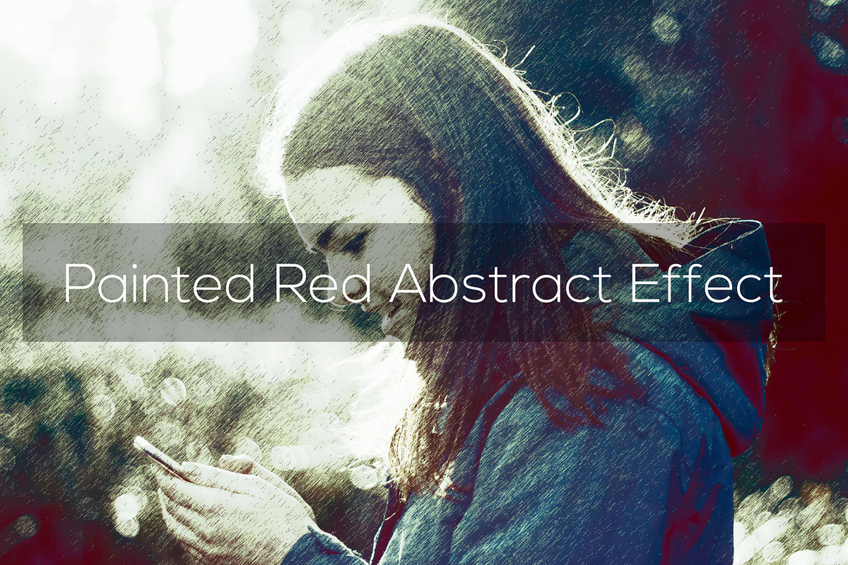 Painted Red Abstract Effect