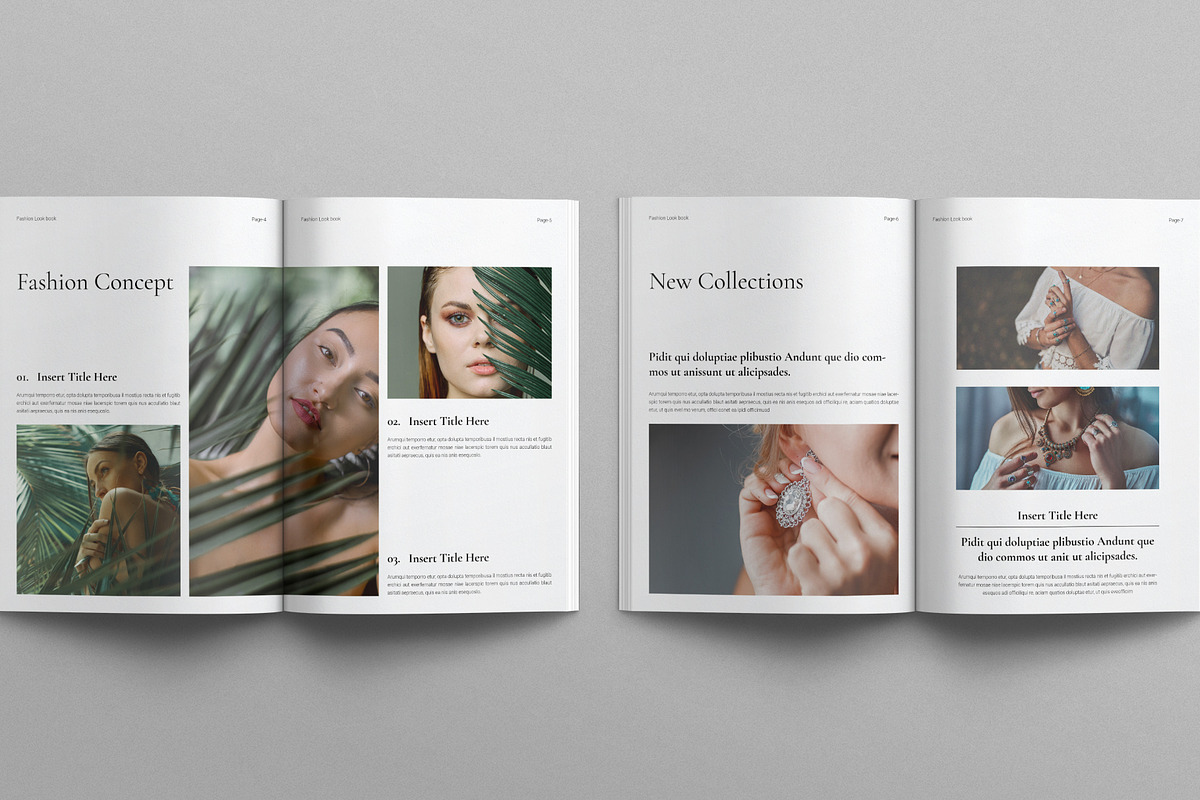 Fashion Lookbook Magazine Template, a Magazine Template by E-Type (Photo 3 of 7)