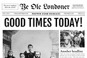 4 Page Newspaper Template Google Doc, a Flyer Template by Newspaper Templates (Thumbnail 1 of 6)