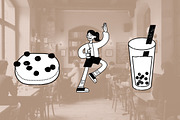 Café: Hand-Drawn People & Food, a Food Illustration by Schumacher Shop (Thumbnail 12 of 14)