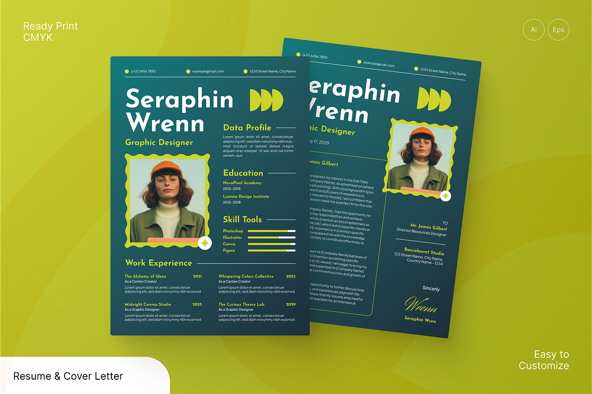 Blue Gradient CV Resume