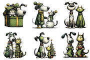 Christmas Dog & Cat Friends, an Illustration by Craft Nest (Thumbnail 9 of 9)