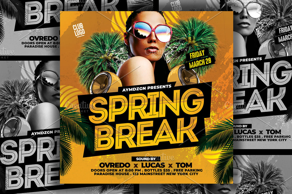 Spring Break Flyer, a Flyer Template by AyumaDesign (Photo 2 of 2)