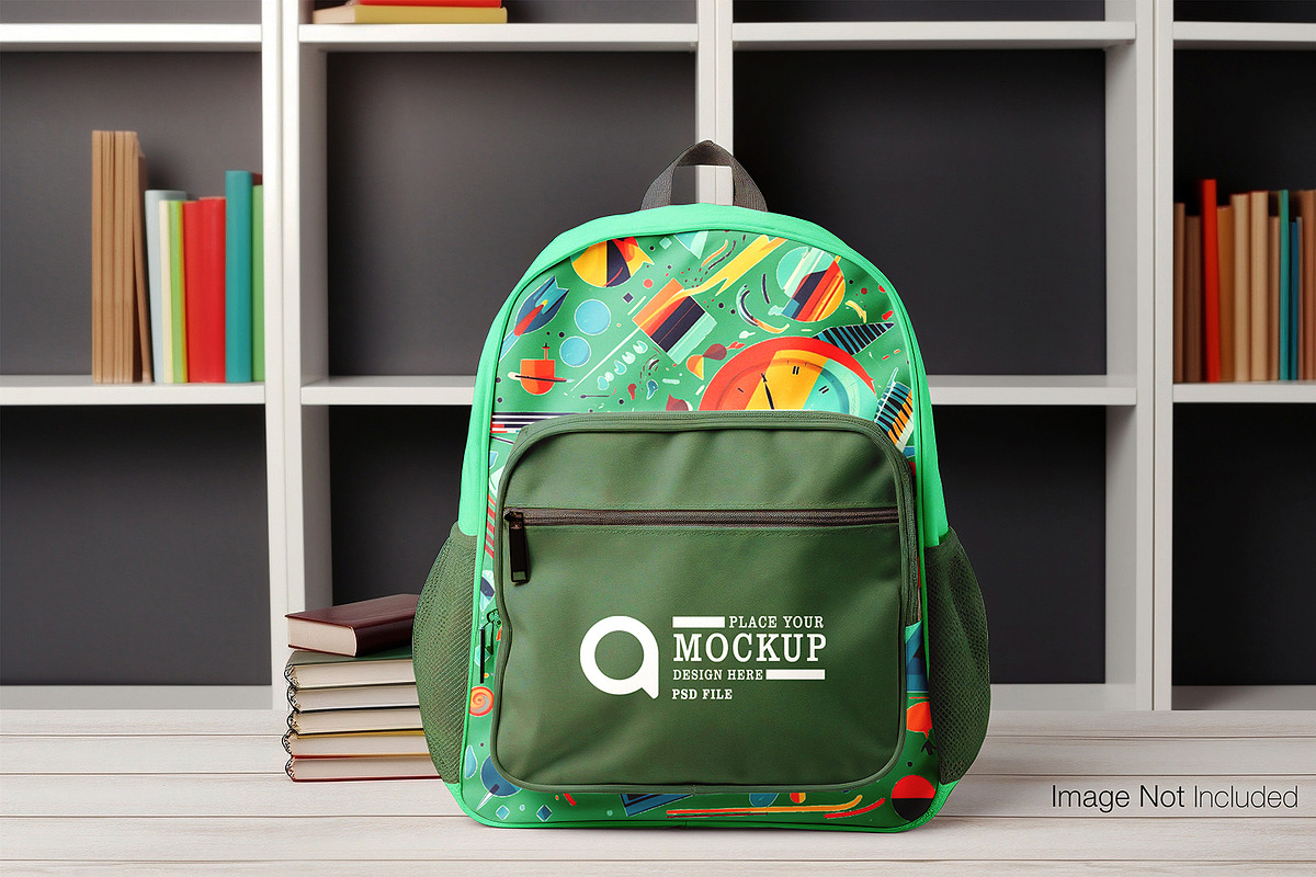 School bagpack mockup design, a Product Mockup by Raihan Rahman (Photo 5 of 8)