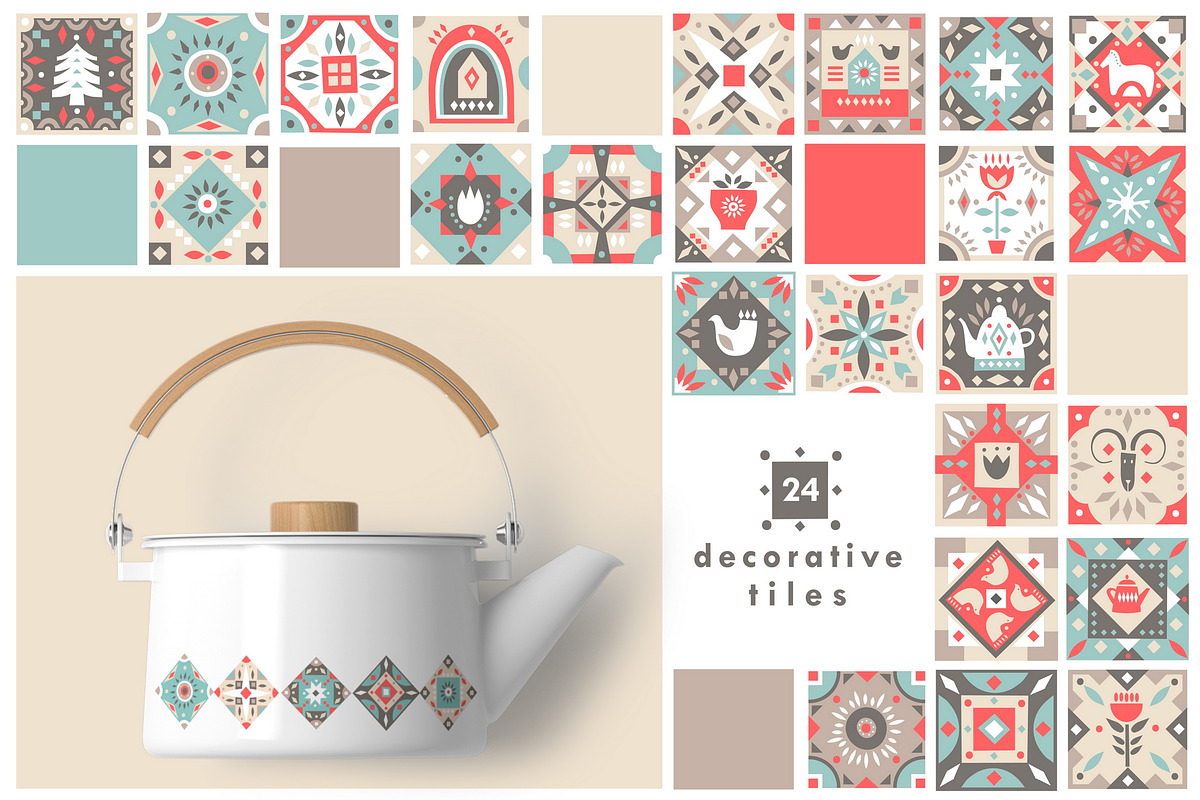 Folk Tile - Graphic Collection, a Decorative Illustration by Struvictory.art (Photo 3 of 9)