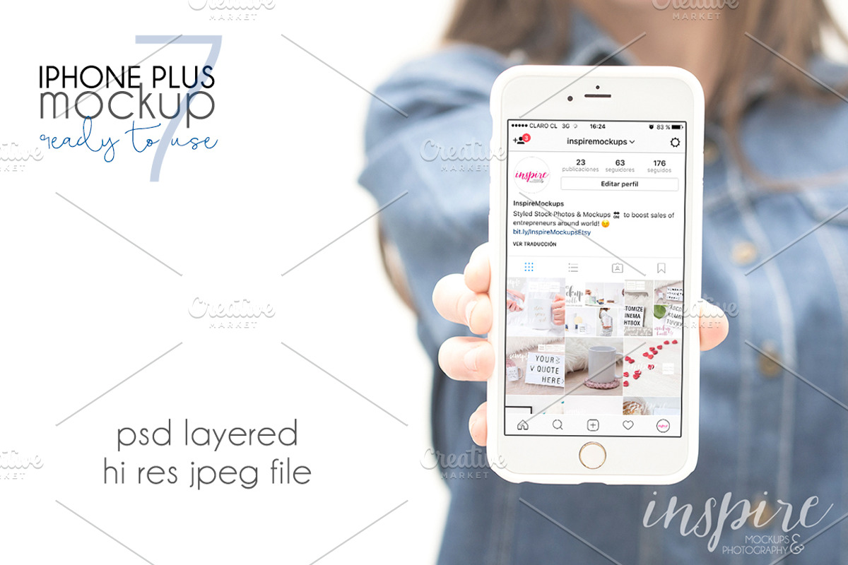 Iphone 7 Mockup PSD, an iPhone Mockup by Inspire Mockups (Photo 3 of 3)