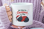 Sarcastic Funny Christmas Lazy Cat P, an Illustration by Daily.Designs (Thumbnail 3 of 5)