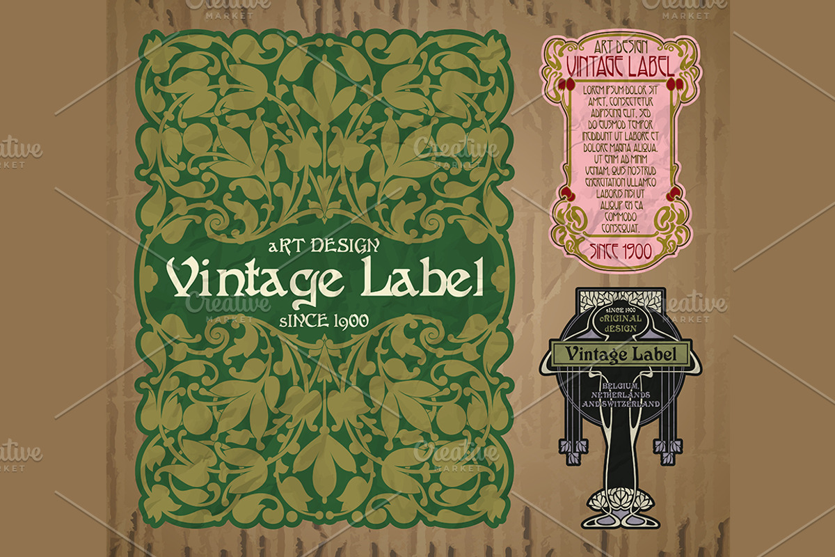 Label Art Nouveau - sets, a Decorative Illustration by Stanislav Kharchevskyi (Photo 7 of 8)